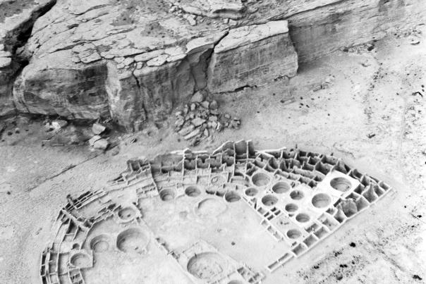 A 1929 aerial image of the now Chaco Cultural National Historical Park.