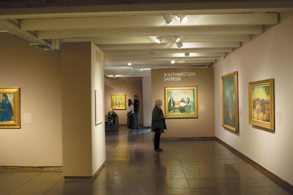 Visitors check out the Museum of Art's alcove offerings