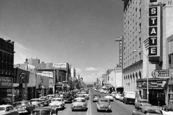 Central Avenue (Route 66) looking west, Albuquerque, New Mexico