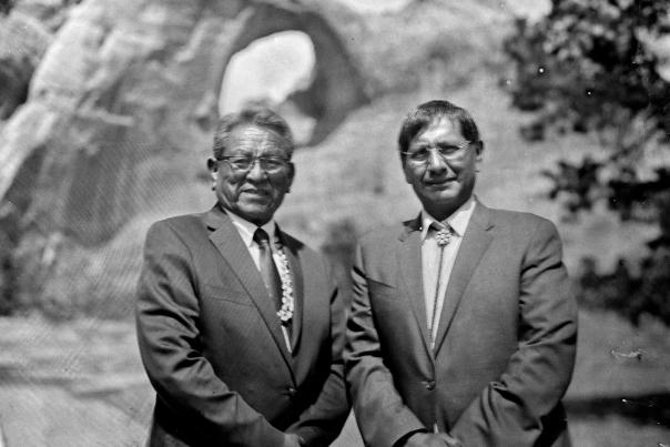 Navajo Nation President Russell Begaye and Vice President Jonathan Nez at Window Rock.