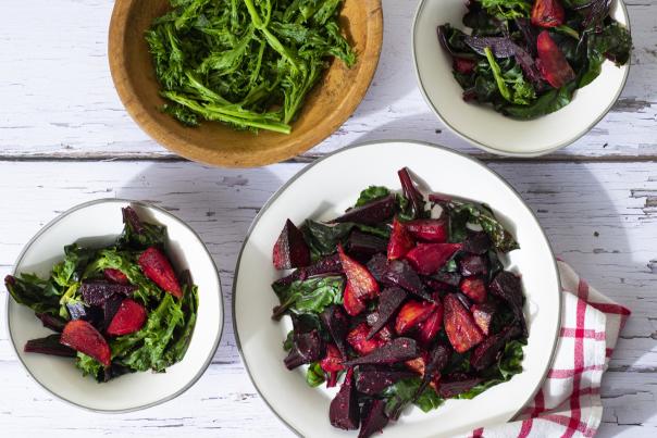 Beets and Greens With Orange and Ginger