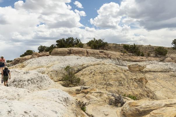 An El Morro National Monument trail leads to the onetime home of Atsinna Pueblo