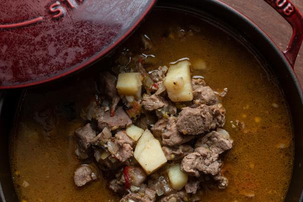 Joseph Wrede’s Christmas Style Chile Beef Tenderloin Stew Recipe, New Mexico Magazine
