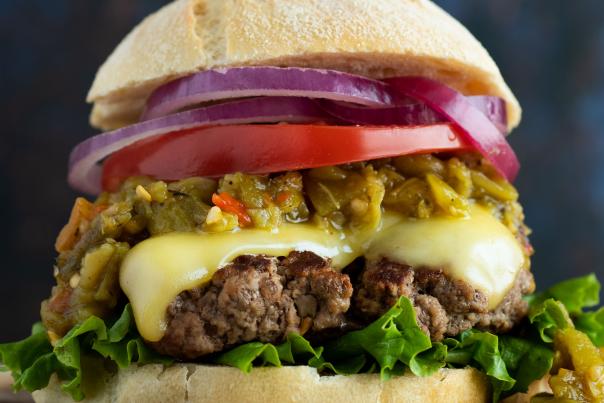 Green Chile Cheeseburger