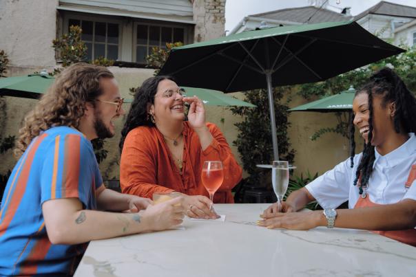 Drinks in the Courtyard at American Townhouse