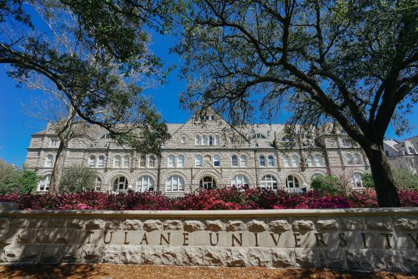 Tulane University - Gibson Hall - Spring - Azaleas