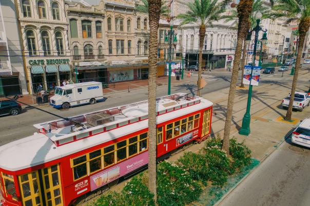 Streetcar during the day