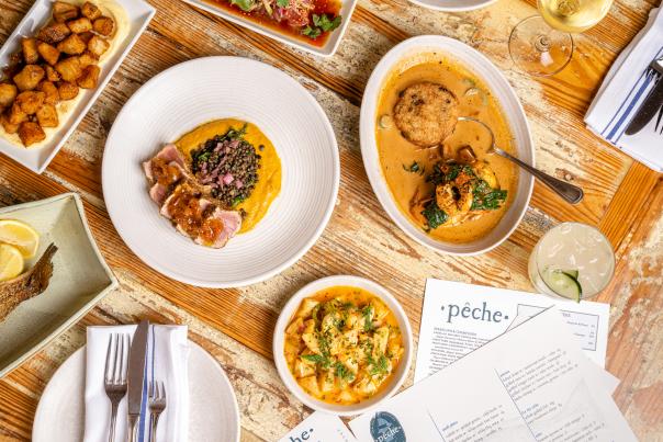 a Full Spread at Peche New Orleans