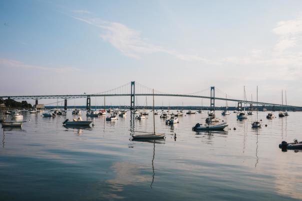 Downtown Jamestown Newport Bridge