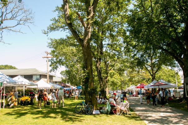 Stands At Aquidneck Growers Market In Newport, RI