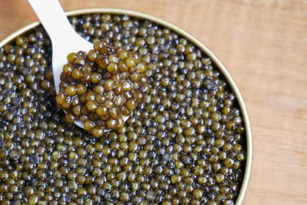 Caviar comes in colors ranging from light gold to dark black