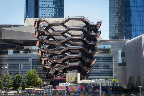 Walking structure at daytime at Hudson Yards in New York City