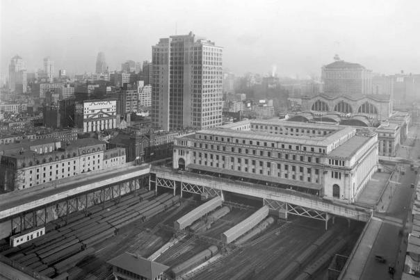 Original Pennsylvania Train Station. Built in 1910 and demolished in 1963.