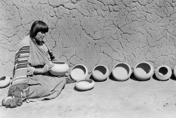 Pueblo potter Maria Martinez revived black pottery and elevated utilitarian vessels to an art form.