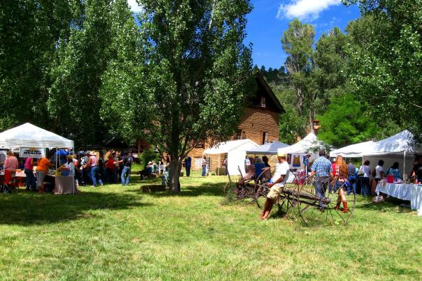 Vendor tents outside the Cleveland Roller Mill Museums.