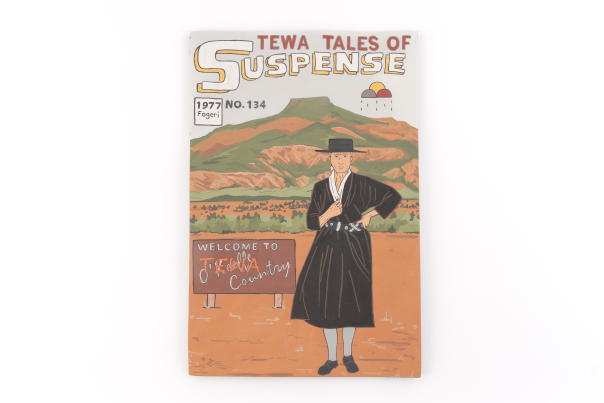 Jason Garcia's "Tewa Tales of Suspense!" print depicting Georgia O'Keeffe and Tsí Pín.
