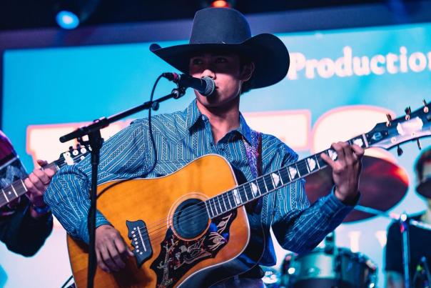 Dzaki Sukarno mixes classic country songs with a modern twist in his original songs.