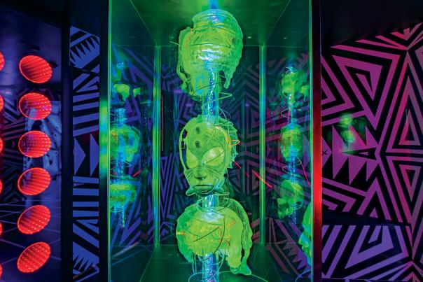 Artist Virgil Ortiz’s new room, Sirens: Secret Passkeys & Portals, debuted at Meow Wolf in September.