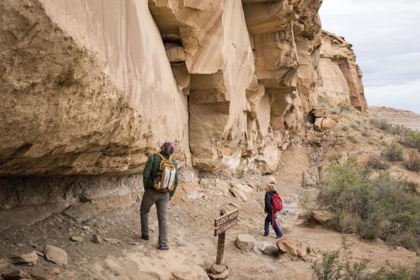 Hikers on a Chaco Trail.