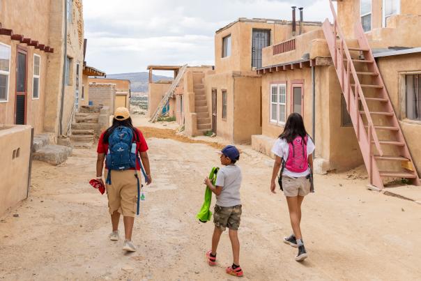 Guide Gail Toribio leads visitors through Old Acoma Village.