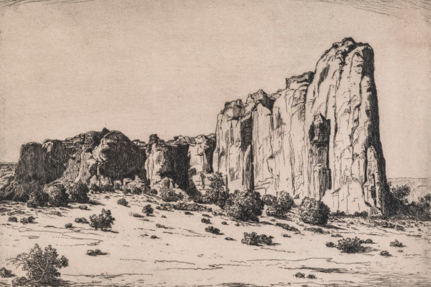 GallupARTS has united over 120 New Deal-era artworks in a virtual museum, making pieces like "Inscription Rock—N. Mexico" by Albert Lorey Groll accessible to the public.