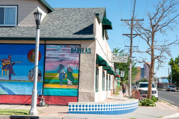 Colorful murals mark the artsy Barelas neighborhood.