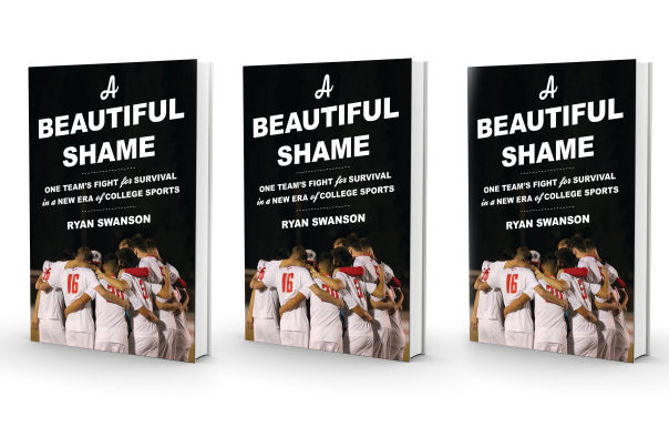 Three copies of the book "A Beautiful Shame" by Ryan Swanson.