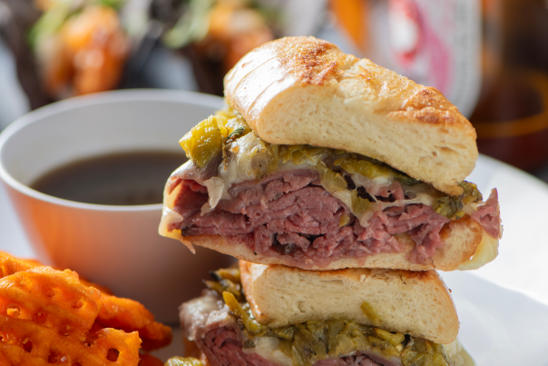 The iconic sandwich served with au jus.