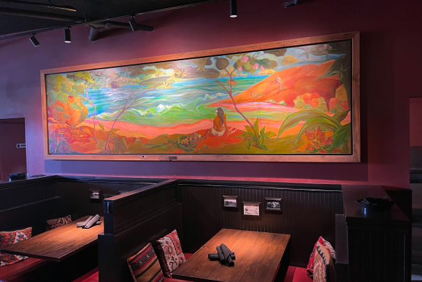 See Gene Hackman’s paintings when you dine at Jinja Bar & Bistro.