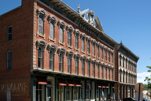 The 1882 Italianate Plaza Hotel and Ilfeld Building anchor the Las Vegas Plaza.