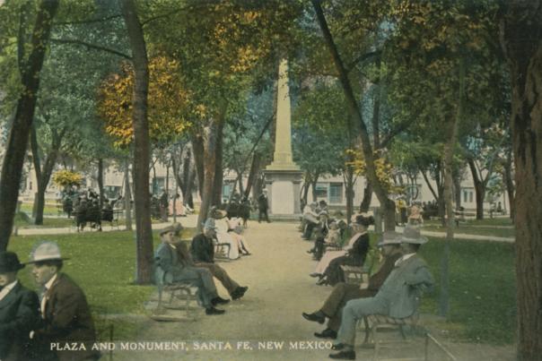 The obelisk stood in Santa Fe Plaza for more than 150 years before protesters tore down the controversial monument in 2020.