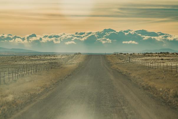 Mills Canyon Road heads into the Kiowa National Grassland, in northeastern New Mexico.
