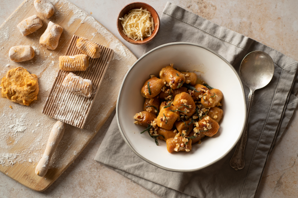 Practice makes perfect with gnocchi. Adding pumpkin makes it even better.
