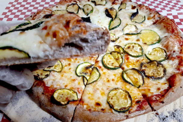 Try Victoria Largo’s blue-corn-crust pizza with zucchini.