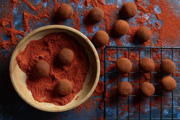 Ek.Chuah chocolate ganache truffles.