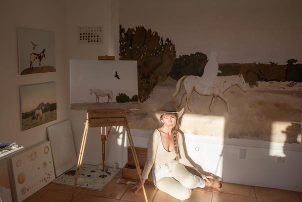 Stella Maria Baer in studio