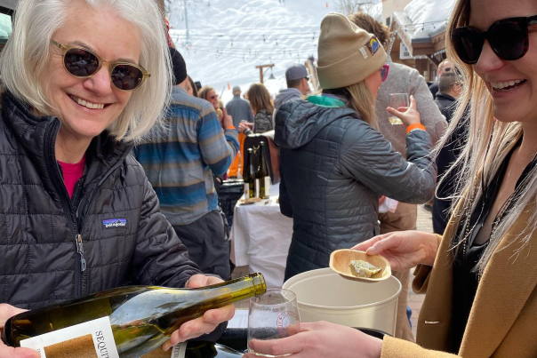 The Taos Winter Wine Festival, an annual mountain extravaganza, invites wine enthusiasts and vintners to Taos Ski Valley for a weekend of wine tastings, seminars, and gourmet food.