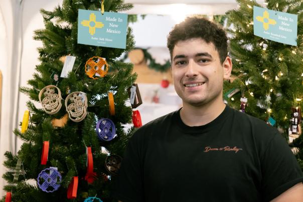 Mechanical-engineering student Seth Howe will put a New Mexico stamp on your holidays.