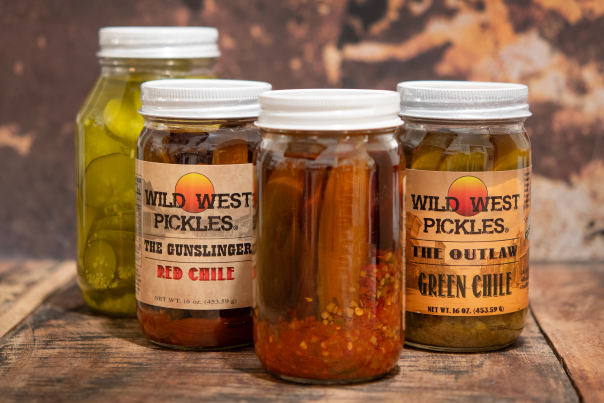 At Teri’s Sweet Garden in Los Lunas, the Wild West Pickles line steals the show with gourmet dill pickles in New Mexico flavors.