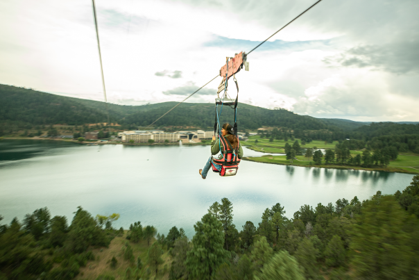 Feel the thrill of Inn of the Mountain Gods zip line.