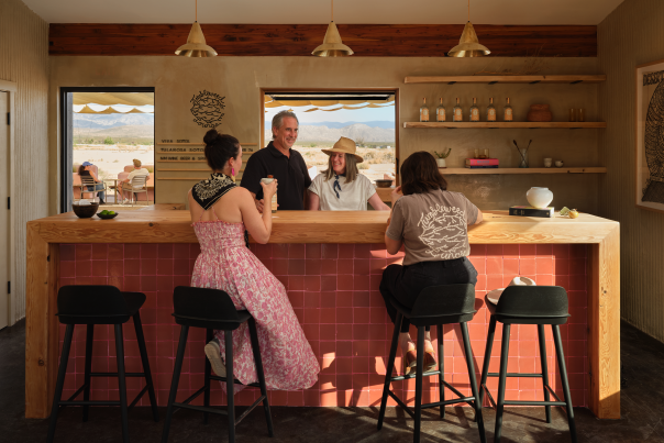 Owners Peter and Heather Kauffman serve up their craft sotol cocktails to guests.