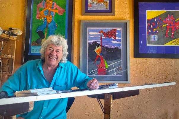 Eric Luplow has opened his Truchas studio to visitors for 20-plus years.