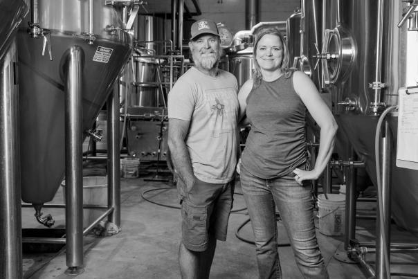 Teresa Dahl-Bredine and Dave Crosley of Little Toad Creek Brewery & Distillery