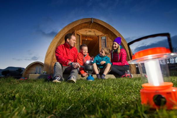 Action packed family glamping