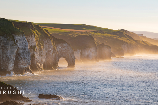 Sunset at White Rocks beach, Causeway Coastal Route, County Antrim
