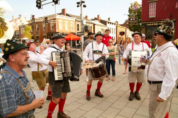 German musicians playing at Oktoberfest