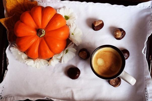Pumpkin and coffee