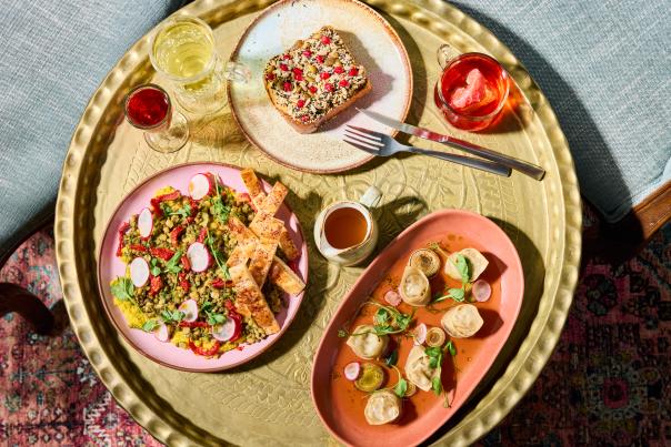 Plate of food at Jaji a restaurant in Oakland California