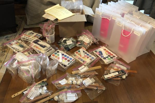 Art supplies for craft kits