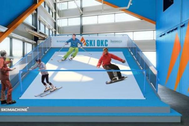 Rendering of the new indoor slope coming to RIVERSPORT OKC.